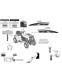 Label Map parts for Yard-Man Lawn Tractor 13AC76LF055 / 2013 from AppliancePartsPros.com