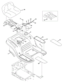 Seat & Fender parts for Yard-Man Lawn Tractor 13AN785T055 / 2014 from AppliancePartsPros.com