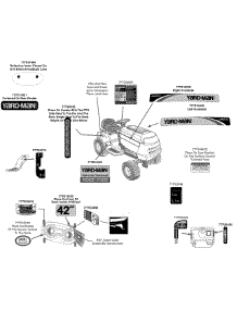 Label Map Yard-Man parts for Yard-Man Lawn Tractor 13AN795S001 / 2011 from AppliancePartsPros.com