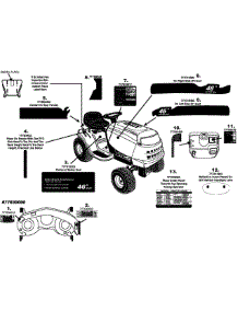 Label Map O771h parts for Yard-Man Lawn Tractor 13AO771H055 / 2008 from AppliancePartsPros.com