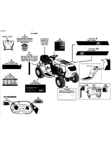 Label Map O772g parts for Yard-Man Lawn Tractor 13AO772G055 / 2008 from AppliancePartsPros.com