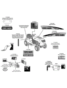 Label Map 13Ao772s055 parts for Yard-Man Lawn Tractor 13AO772S055 / 2011 from AppliancePartsPros.com