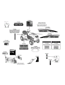 Label Map parts for Yard-Man Lawn Tractor 13AO772S055 / 2013 from AppliancePartsPros.com