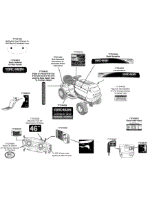 Label Map parts for Yard-Man Lawn Tractor 13AO785T055 / 2011 from AppliancePartsPros.com