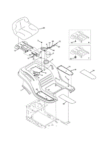Seat & Fender parts for Yard-Man Lawn Tractor 13AO785T055 / 2011 from AppliancePartsPros.com