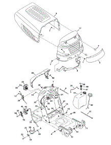Hood & Grille parts for Yard-Man Lawn Tractor 13AO785T055 / 2012 from AppliancePartsPros.com