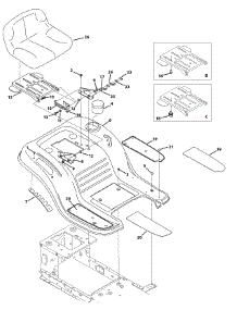 Seat & Fender parts for Yard-Man Lawn Tractor 13AO785T055 / 2012 from AppliancePartsPros.com