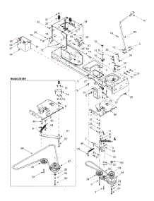 Pto, Battery, Frame parts for Yard-Man Lawn Tractor 13AT614H401 / 2003 from AppliancePartsPros.com