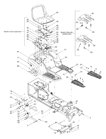 Frame Components & Seat parts for Yard-Man Lawn Tractor 13AT614H701 / 2004 from AppliancePartsPros.com