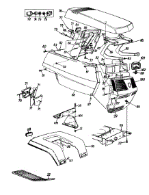 Hood Style 4 parts for Yard-Man Lawn Tractor 13AV694G401 / 1997 from AppliancePartsPros.com