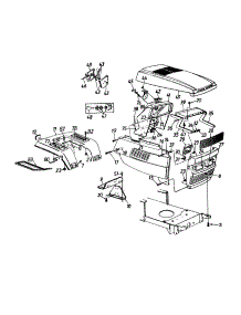Hood Style 4 / Fender parts for Yard-Man Lawn Tractor 13AX614G401 / 1997 from AppliancePartsPros.com