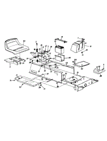 Seat / Frame / Battery / Fuel Tank parts for Yard-Man Lawn Tractor 13AX614G401 / 1997 from AppliancePartsPros.com