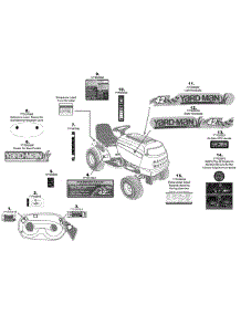 Label Map parts for Yard-Man Lawn Tractor 13AX615G055 / 2008 from AppliancePartsPros.com