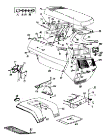 Hood Style 4 parts for Yard-Man Lawn Tractor 13AX674G401 / 1999 from AppliancePartsPros.com