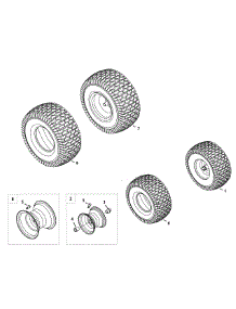 Front & Rear Wheels parts for Yard-Man Lawn Tractor 13AX90YT001 / 2010 from AppliancePartsPros.com