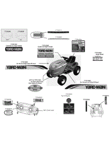 Label Map parts for Yard-Man Lawn Tractor 13AX90YT001 / 2010 from AppliancePartsPros.com