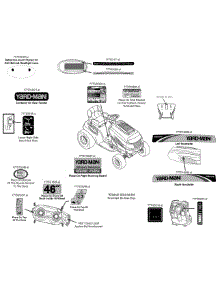 Label Map parts for Yard-Man Lawn Tractor 13AX935T001 / 2014 from AppliancePartsPros.com