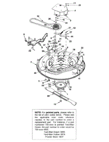 Deck Assembly parts for Yard-Man Lawn Tractor 13B-325-401 / 2001 from AppliancePartsPros.com