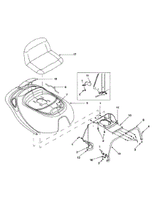 Seat & Hood parts for Yard-Man Lawn Tractor 13B-325-401 / 2001 from AppliancePartsPros.com