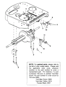 Transaxle Mounting parts for Yard-Man Lawn Tractor 13B-325-401 / 2001 from AppliancePartsPros.com