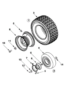 Wheels parts for Yard-Man Lawn Tractor 13B-325-401 / 2001 from AppliancePartsPros.com