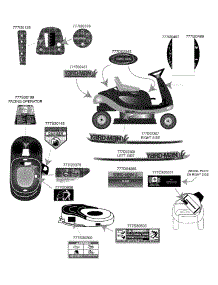 Safety & Decorative Labels parts for Yard-Man Lawn Tractor 13B-325-401 / 2002 from AppliancePartsPros.com