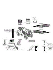 Label Map parts for Yard-Man Lawn Tractor 13BC76LF055 / 2014 from AppliancePartsPros.com