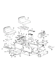 Frame, Battery, Fuel Tank, Seat parts for Yard-Man Lawn Tractor 13BX694G401 / 1999 from AppliancePartsPros.com