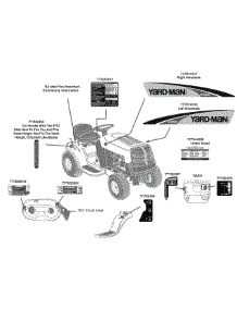 Label Map Yard-Man parts for Yard-Man Lawn Tractor 13RC76LF055 / 2010 from AppliancePartsPros.com