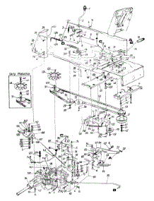 Drive / Speed Control Assembly / Pedal Assembly / Hitch Plate parts for Yard-Man Garden Tractor 143V834H401 / 1993 from AppliancePartsPros.com