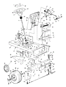 Steering Assembly / Battery / Axle, Front / Frame, Lower / Wheels, Front parts for Yard-Man Garden Tractor 143V834H401 / 1993 from AppliancePartsPros.com