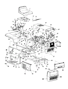 Hood / Fender Assy / Grille / Seat / Frame parts for Yard-Man Garden Tractor 144-998P401 / 1994 from AppliancePartsPros.com