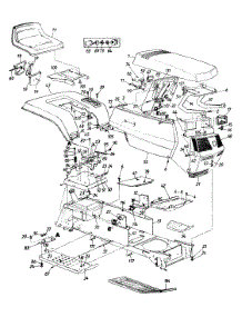 Hood Assembly / Grille / Seat / Frame, Side / Fender Assembly parts for Yard-Man Garden Tractor 144V834H401 / 1994 from AppliancePartsPros.com