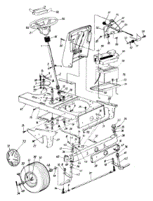 Steering Assembly / Wheels, Front / Axle, Front / Battery / Control, Deck parts for Yard-Man Garden Tractor 144V834H401 / 1994 from AppliancePartsPros.com