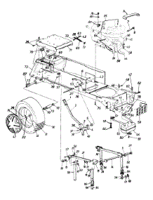 Wheels, Rear / Deck Lift & Hanger / Fuel Tank / Muffler / Hitch Plate parts for Yard-Man Garden Tractor 144W834P401 / 1994 from AppliancePartsPros.com