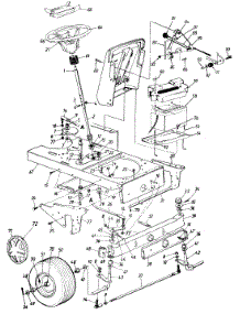 Wheels, Front / Steering Assembly / Axle, Front / Battery / Frame, Lower parts for Yard-Man Garden Tractor 144Z834P401 / 1994 from AppliancePartsPros.com