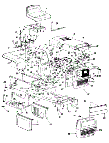 Hood Assembly / Seat / Fender, Rear / Frame parts for Yard-Man Garden Tractor 145-999-401 / 1995 from AppliancePartsPros.com