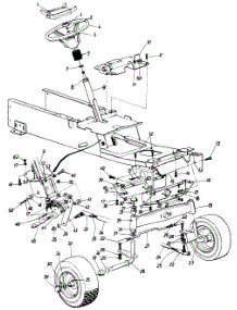 Wheels, Front / Steering Assembly / Axle, Front parts for Yard-Man Garden Tractor 145-999-401 / 1995 from AppliancePartsPros.com