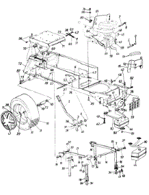 Wheels, Rear / Deck Lift & Hanger / Muffler / Fuel Tank / Hitch Plate parts for Yard-Man Garden Tractor 145V834H401 / 1995 from AppliancePartsPros.com