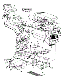 Seat / Hood Assembly / Frame / Grille parts for Yard-Man Garden Tractor 146Y834P401 / 1996 from AppliancePartsPros.com