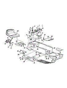 Frame Assembly / Seat / Throttle Control parts for Yard-Man Garden Tractor 14AW834H401 / 1997 from AppliancePartsPros.com