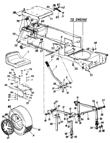 Wheels, Rear / Deck Lift / Seat / Fuel Tank parts for Yard-Man Garden Tractor 14AW834H401 / 1998 from AppliancePartsPros.com