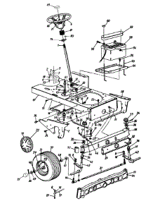 Steering And Wheel Assembly parts for Yard-Man Garden Tractor 14AY844P401 / 1997 from AppliancePartsPros.com