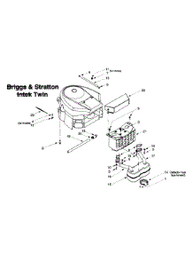 Muffler / Engine Accessories Briggs & Stratton Intek Twin parts for Yard-Man Garden Tractor 14AZ804P401 / 1999 from AppliancePartsPros.com