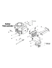 Muffler / Engine Accessories Kohler Twin-Cylinder parts for Yard-Man Garden Tractor 14AZ804P401 / 1999 from AppliancePartsPros.com