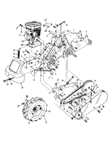 Rear Tine Tiller - Lower Assembly parts for Yard-Man Tiller 215-447-401 / 1995 from AppliancePartsPros.com