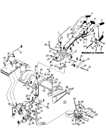 Rear Tine Tiller - Upper Assembly parts for Yard-Man Tiller 215-447-401 / 1995 from AppliancePartsPros.com