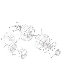 Wheel Assembly parts for Yard-Man Chipper-Shredder & Vac 24A-203B401 / 1998 from AppliancePartsPros.com