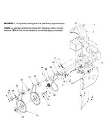 Engine & V Belts parts for Yard-Man Snow Thrower 31AE573H401 / 1999 from AppliancePartsPros.com