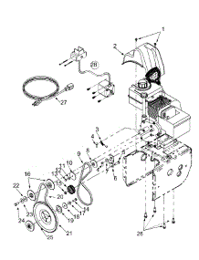 Engine & V-Belts parts for Yard-Man Snow Thrower 31AE633E401 / 2001 from AppliancePartsPros.com